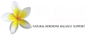30 Plus logo with frangipani